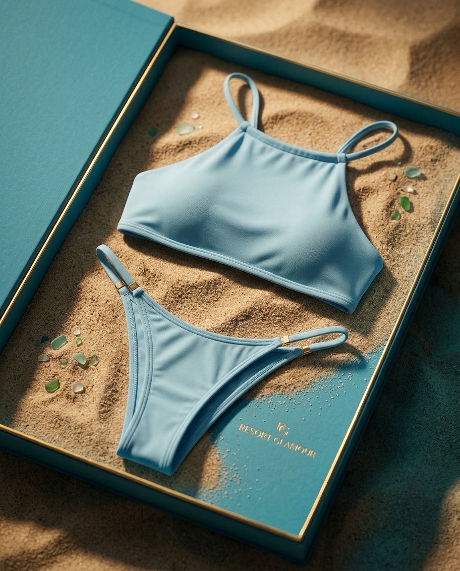 Hydrangea Blue Sporty Bikini