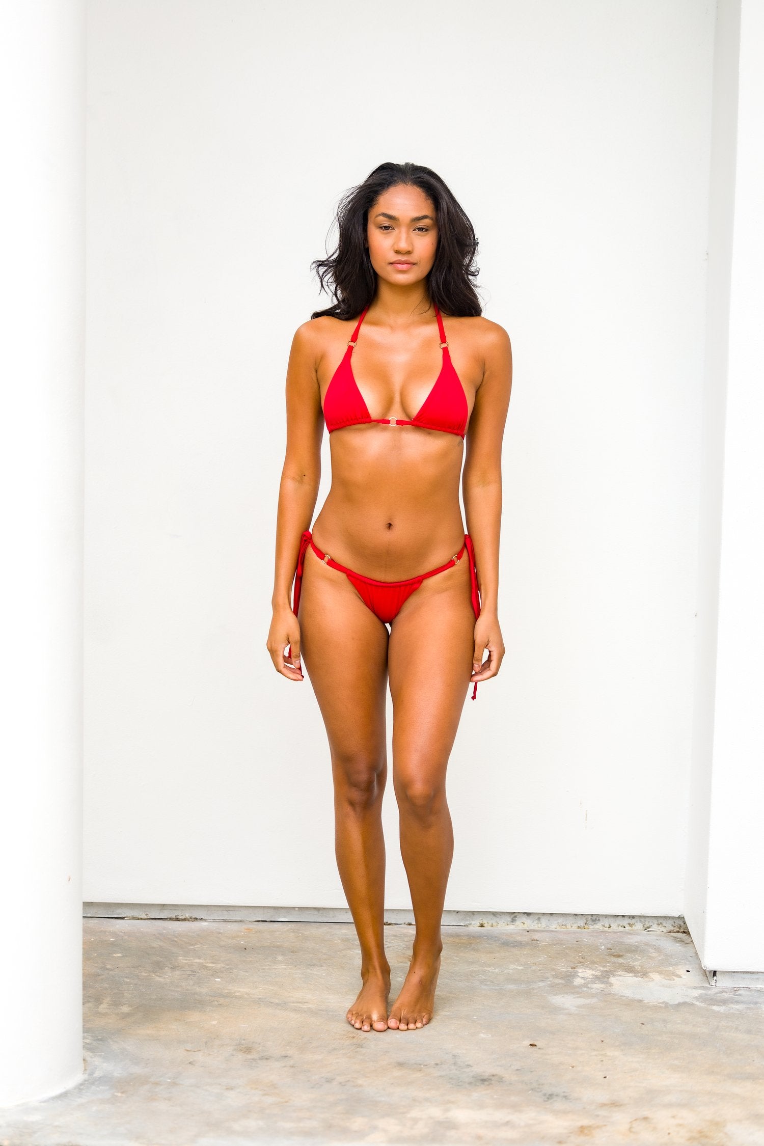 Bikini Garden floral bikini on model