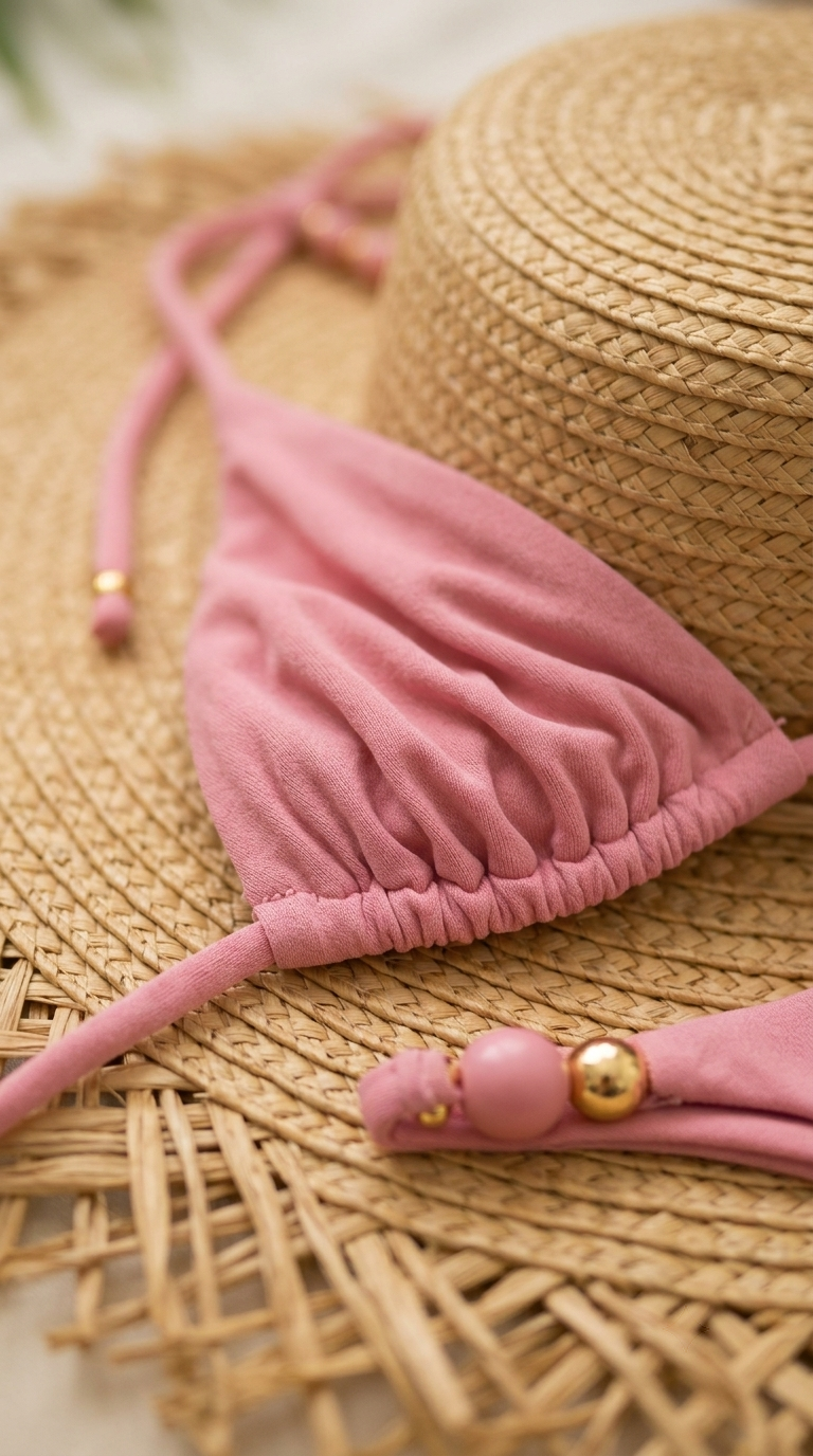 Guava beaded bikini