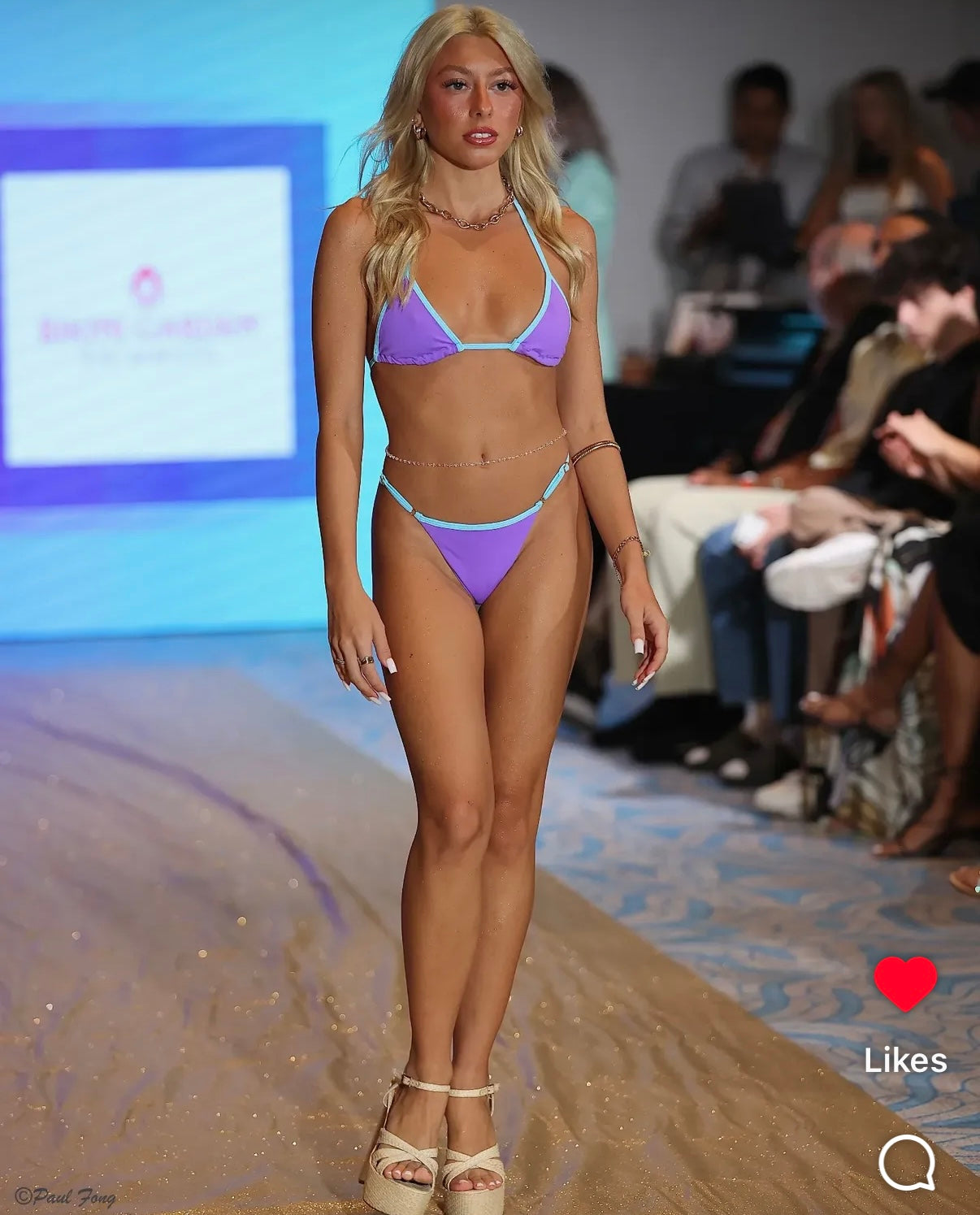 Bikini Garden colorful bikini on beach background